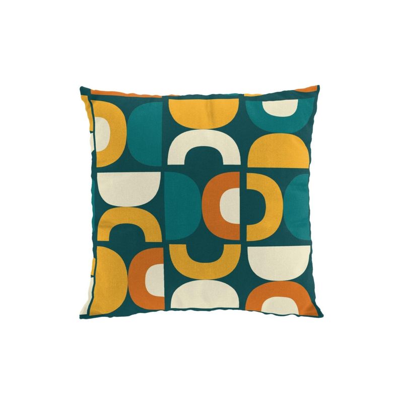 Spiraldans turkos/gul kuddfodral Arvidssons Textil
