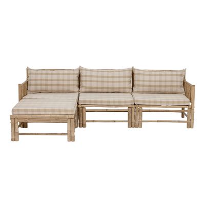 Modulsoffa vänster hörn Natur Bambu Korfu | Bloomingville
