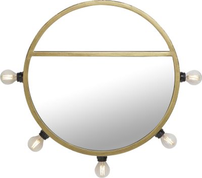 Bea Spegellampa Svart/guld 45cm Svart | PR Home