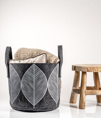 Muurla Förvaringskorg Leaf 30 L, Mörkgrå