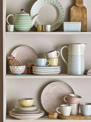 Djup tallrik Grön Stengods Patrizia Set om 2 | Bloomingville