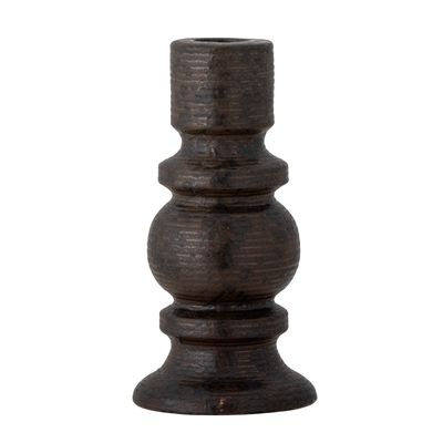 Ljusstake Svart Stengods Hui | Bloomingville