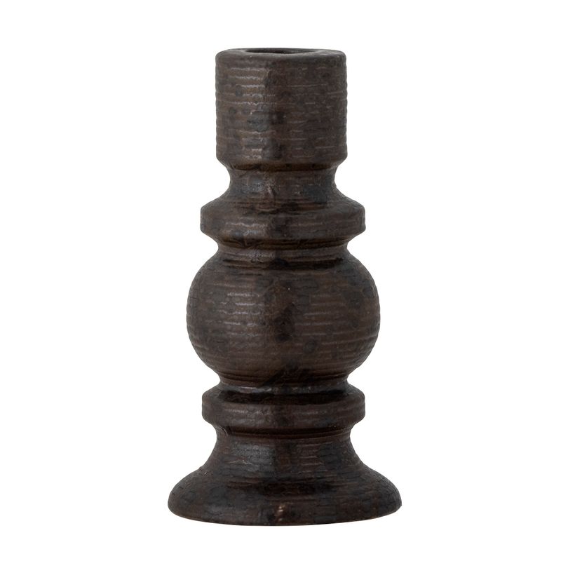 Ljusstake Svart Stengods Hui | Bloomingville
