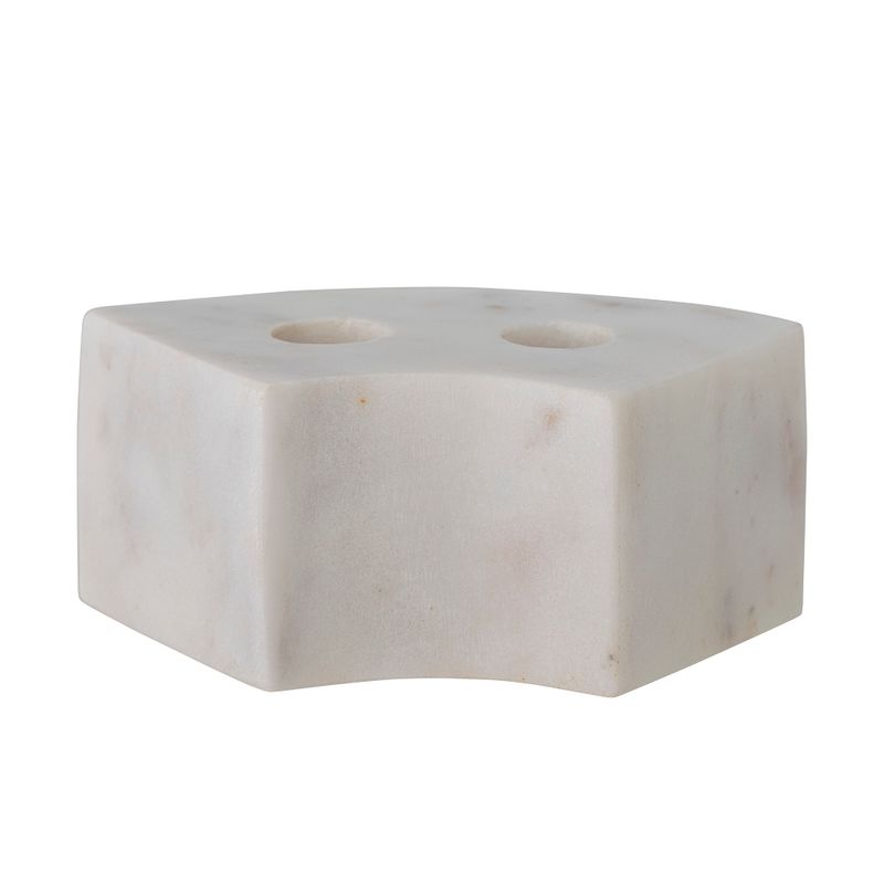 Ljusstake Vit Marmor Florida | Bloomingville