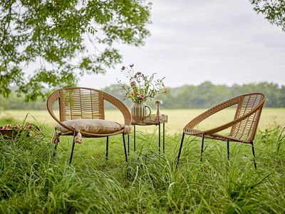 Dudine Lounge set Natur Metall Ø45 cm Set om 3 Bloomingville