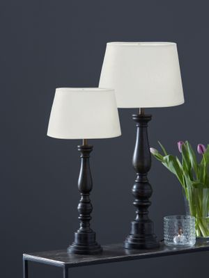 Doris Bordslampa med oval Skärm 64cm Rustik Svart | PR Home