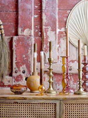 Ljusstake Lila Glas Daq | Bloomingville