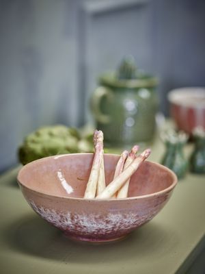 Bloomingville Darlene Skål, Rosa, Stengods Ø20,5xH7,5 cm, Set om 4