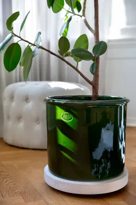 Bergs Potter Modena GLAZED Kruka Ø40 cm, Smaragdgrön (Utan Hål)