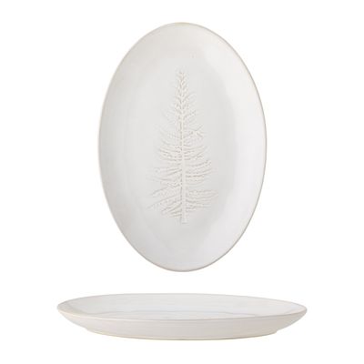 Winter Serveringstallrik Natur Stengods H3cm Bloomingville