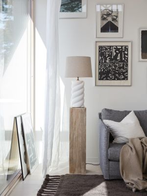 Spin Lampfot Vit 41cm | PR Home
