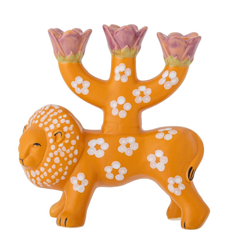Ljusstake Orange Stengods Lazar | Bloomingville