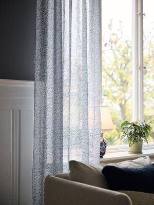 Svanefors Yrsa Gardin 2-pack Blå 140x280 cm