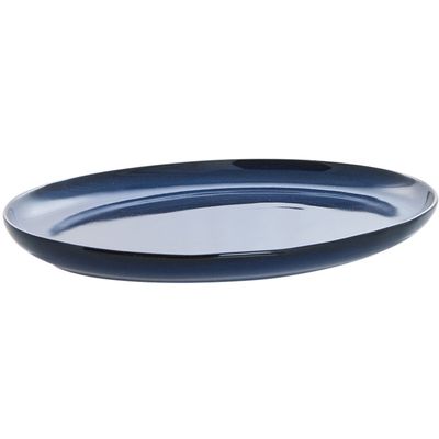 Lene Bjerre Amera Bricka Blå Stengods 34x27 cm