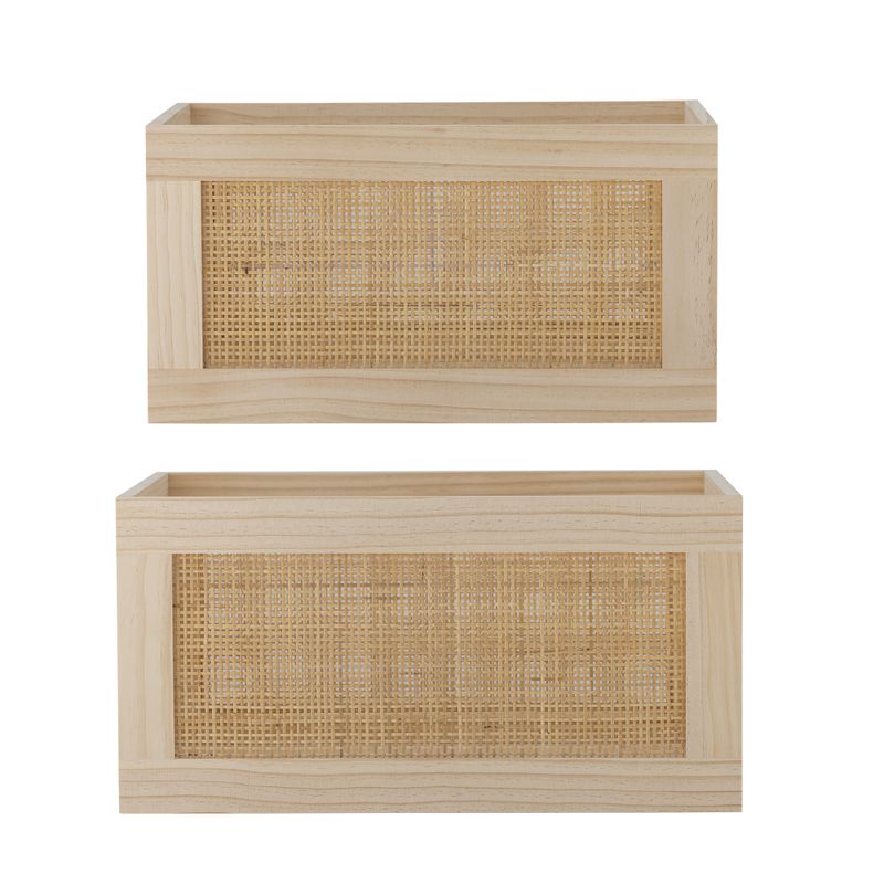 Piana Förvaringslåda Natur FSC® 100%  Pine H20cm Set om 2 Bloomingville