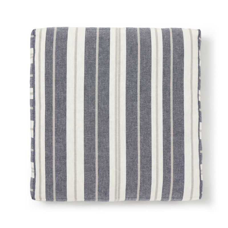 Jakobsdals Riga Sittdyna 40x40x5 cm Blå/Vit