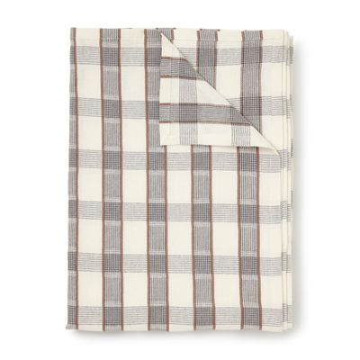 Jakobsdals Quadro Duk 140x260 cm Svart/Offwhite