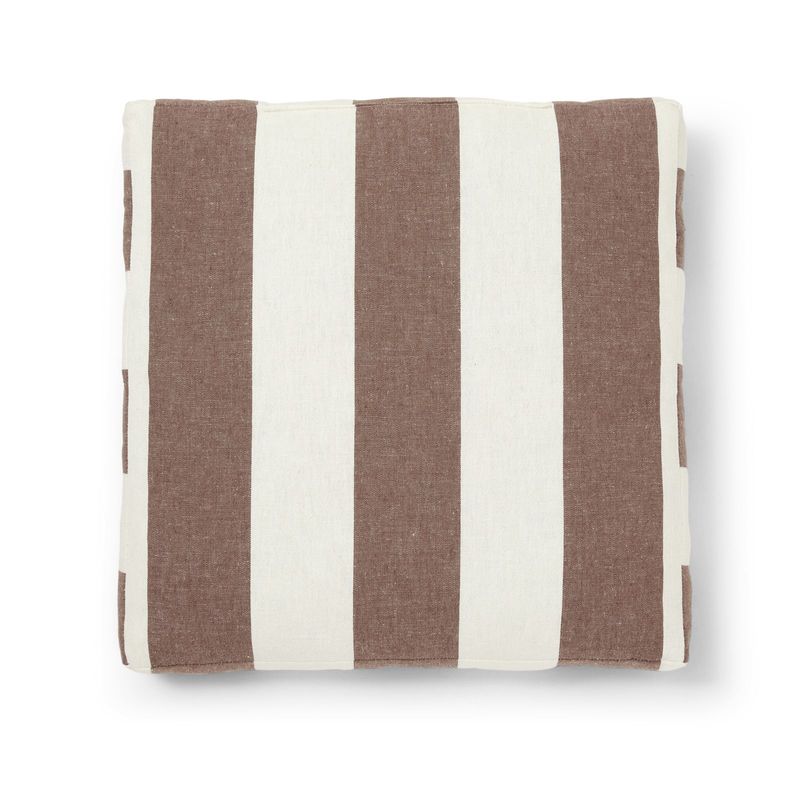 Jakobsdals Striato Sittdyna 40x40x5 cm Brun/Offwhite