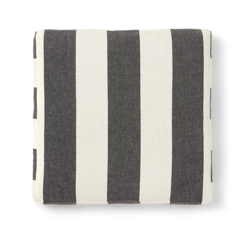 Jakobsdals Striato Sittdyna 40x40x5 cm Svart/Offwhite