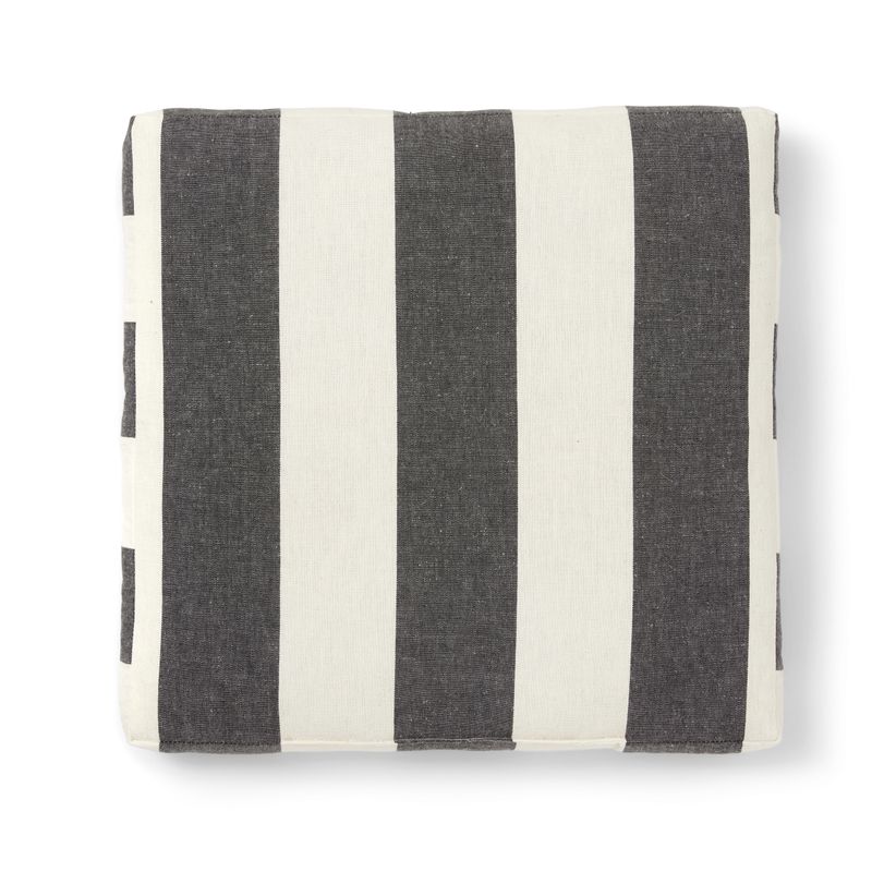 Jakobdahls Striato Sittdyna 40x40x5 cm Svart/Offwhite