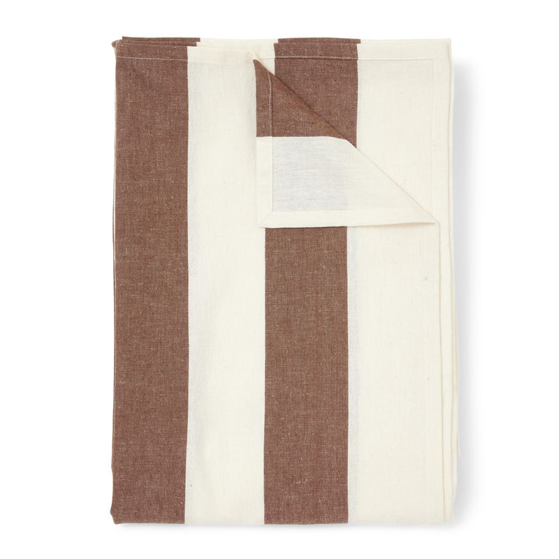 Jakobdahls Striato Duk 140x260 cm Brun/Offwhite