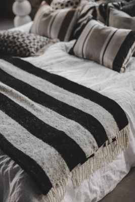 Jakobdahls Zara blockstripe Pläd 130x170 cm Sot