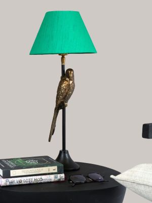 Parrot Lampfot 57cm Estelle Skärm Smaragd | PR Home