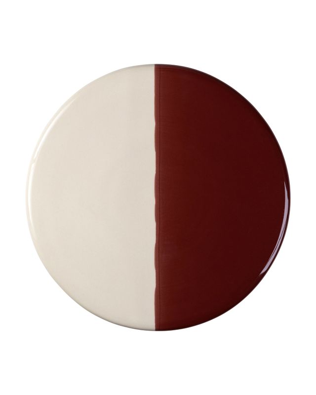 Bergs Potter Nuna GLAZED Dekorativ Bricka Ø28 cm, Vinröd