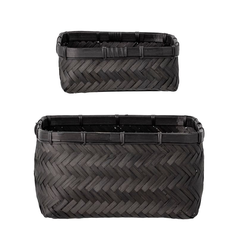 Korg Svart Bambu Donia Set om 2 | Bloomingville