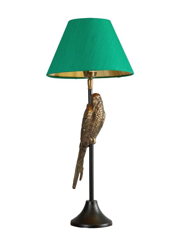 Parrot Lampfot 57cm Estelle Skärm Smaragd | PR Home