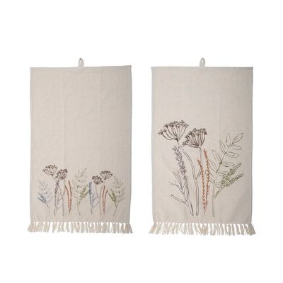 Köksduk Natur Bomull Bea Set om 2 | Bloomingville
