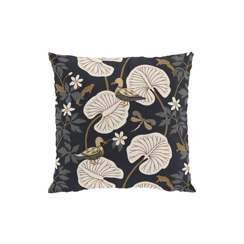 Kärrleken grå/guld kuddfodral Arvidssons Textil