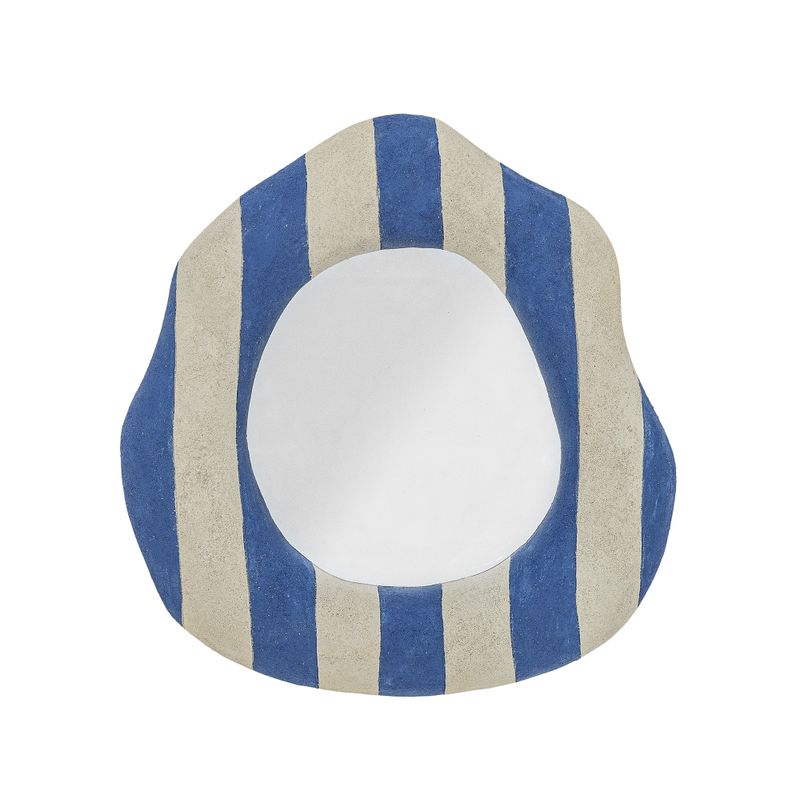 Bloomingville Travis Väggspegel, Blå, Polyresin L39,5xH38,5xW3,5 cm