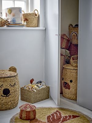 Bloomingville Dolma Korg M/Lock, Natur, Vattenhyacint Ø42xH50 cm