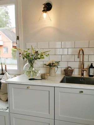 PR Home Lambda Vägglampa Svart/mäss Klar 18cm