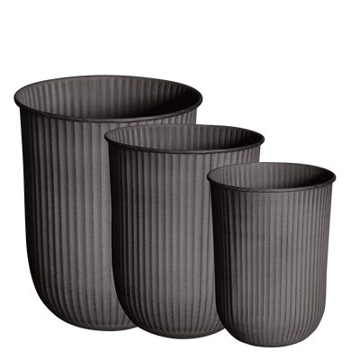 DBKD Out Stripe Pot 3-set Brun