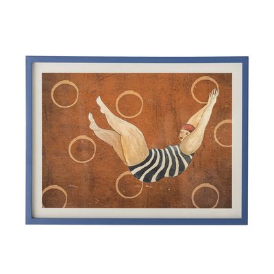 Bloomingville Svela Illustration Med Ram, Brun, Granträ L62xH47xW2,5 cm