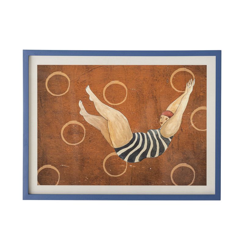 Bloomingville Svela Illustration Med Ram, Brun, Granträ L62xH47xW2,5 cm