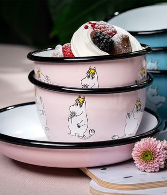 Muurla Mumin Emaljskål Retro Snorkfröken 6 dl