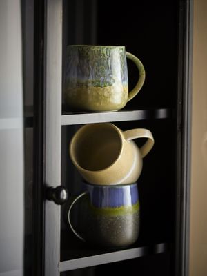 Bloomingville Cloe Mugg, Blå, Stengods Ø9,5xH10 cm, Set om 3