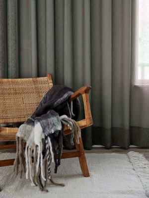 Svanefors Diana Gardin 2-pack Mossa 140x350 cm