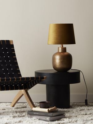 PR Home Henry Lampfot Antikmässing 34 cm