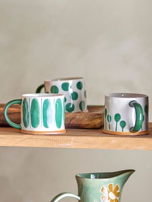 Mugg Grön Stengods | Bloomingville Creative