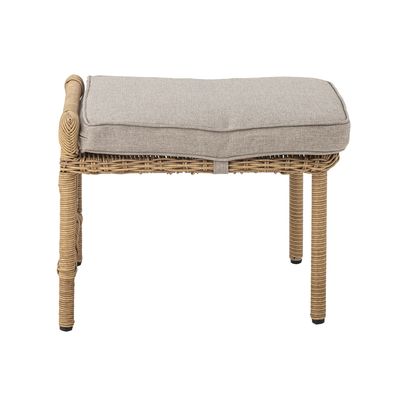 Belluce Lounge Chair w/Stool Natur Polyrattan H82cm Set om 2 Bloomingville