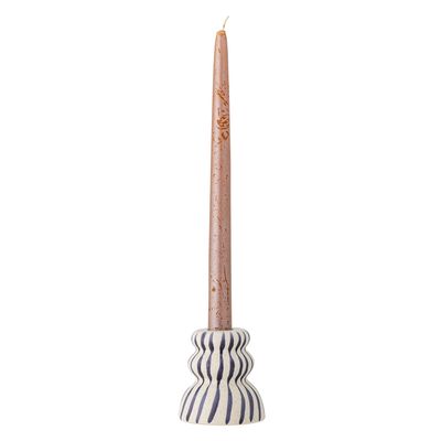 Ljusstake Blå Stengods Gabin | Bloomingville