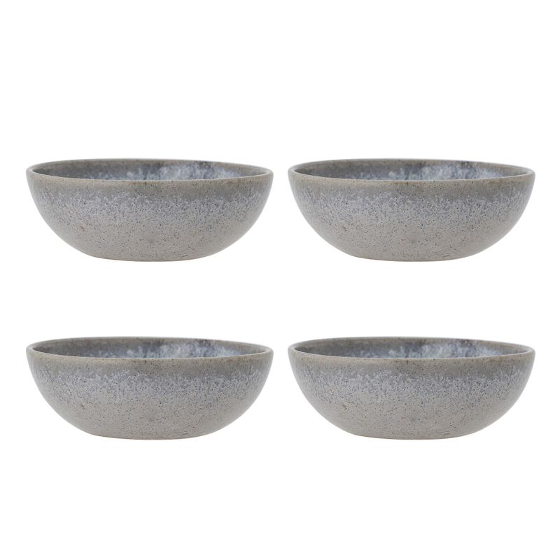 Bloomingville Paula Skålset, Blå, Stengods Ø16,5xH6 cm, Set om 4