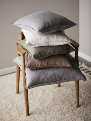 Svanefors Julie Kuddfodral Lin/Vit 45x45 cm