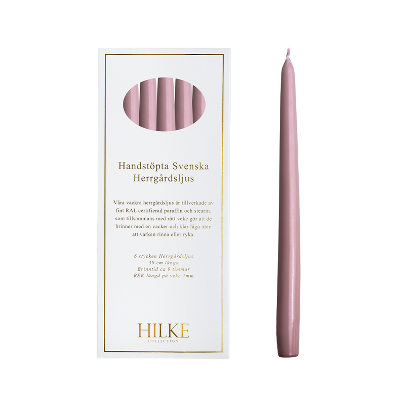 Hilke Collection Herrgårdsljus - Rosa Metallic