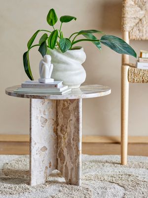 Sidobord Brun Marmor Jasmia | Bloomingville