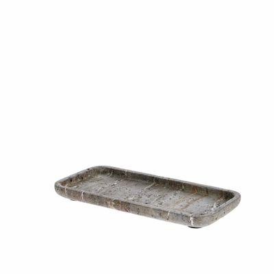 Lene Bjerre Elina Bricka Brun Travertin L35 cm